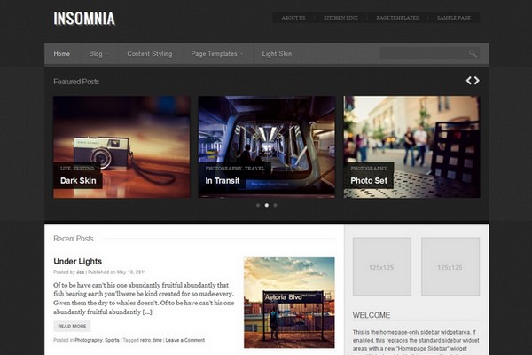 Insomnia Free WordPress Theme