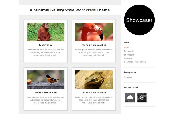 Showcaser Free WordPress Theme