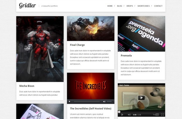 Gridler - WordPress Portfolio Theme