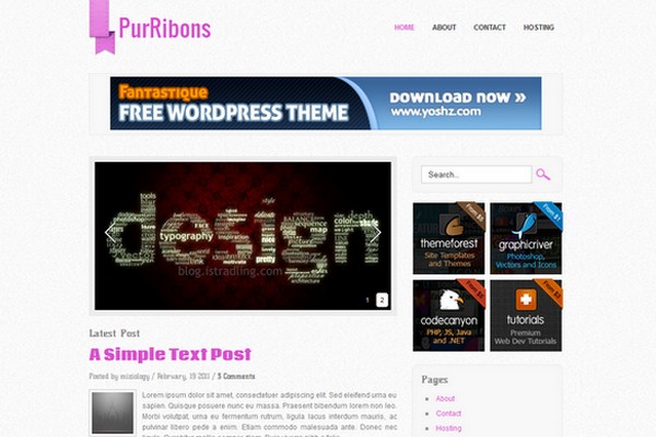 PurRibons Free WordPress Theme