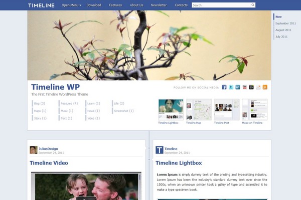 Timeline Free WordPress Theme