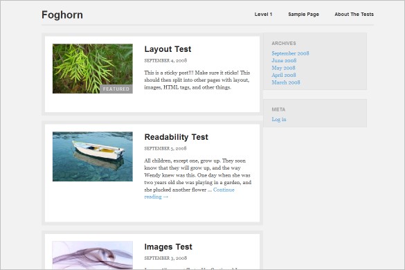 Foghorn - A  WordPress Theme with responsive design