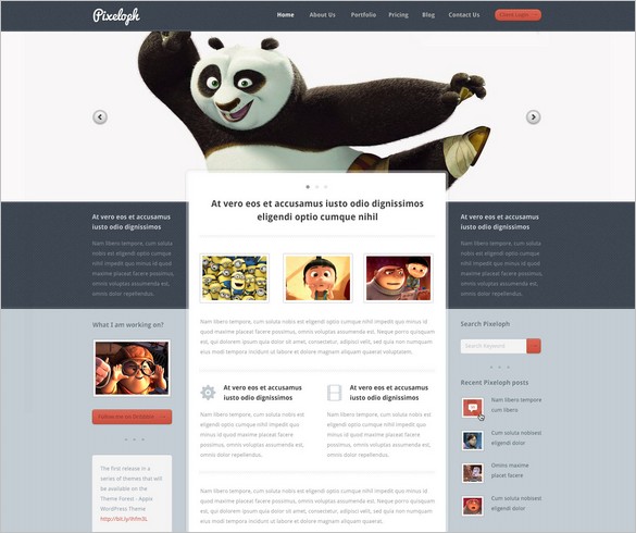 Pixeloph - A WordPress Theme with beuatiful design
