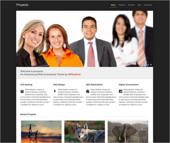 Proyecto is a free WordPress Theme by WPExplorer.com
