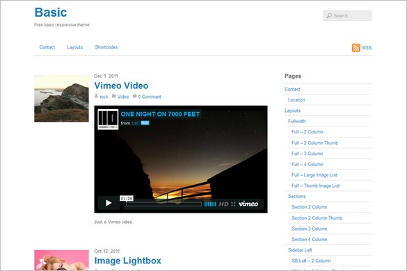 Basic is a free WordPress Theme by Themify.me