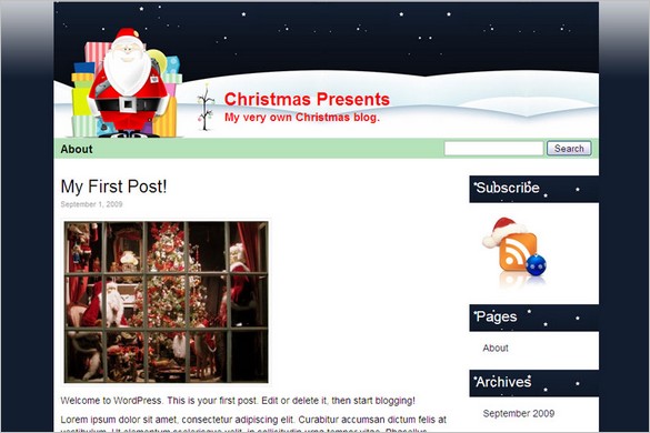 Christmas Presents is a free WordPress Theme