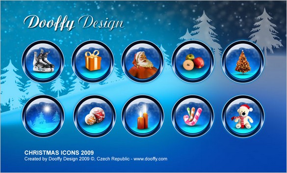 Free Christmas icons set