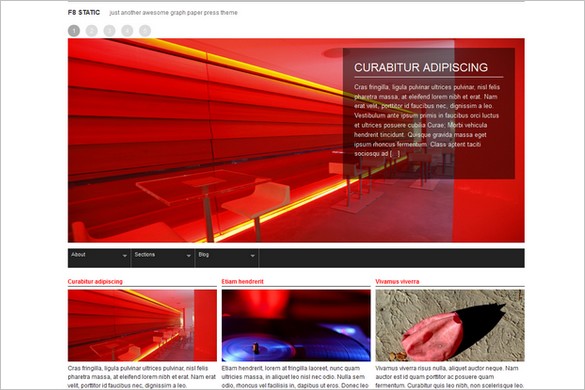 F8 Static WordPress Theme (Free) F8 Static is a free WordPress Theme