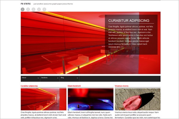 F8 Static is a free WordPress Theme