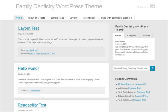 Family Dentistry is a free WordPress Theme