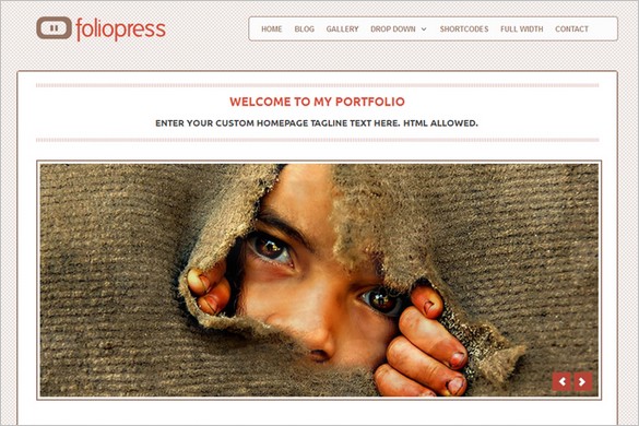 FolioPress is a free WordPress Theme