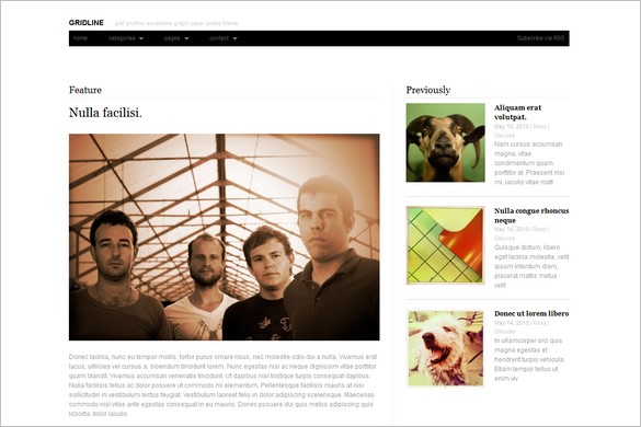 Gridline WordPress Theme (Free) Gridline is a free WordPress Theme