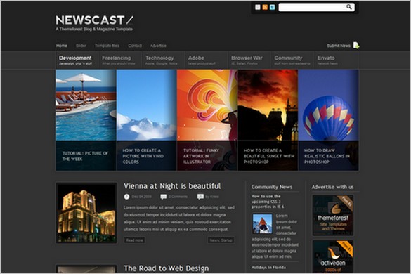 Newscast 4 in 1 - WordPress Theme