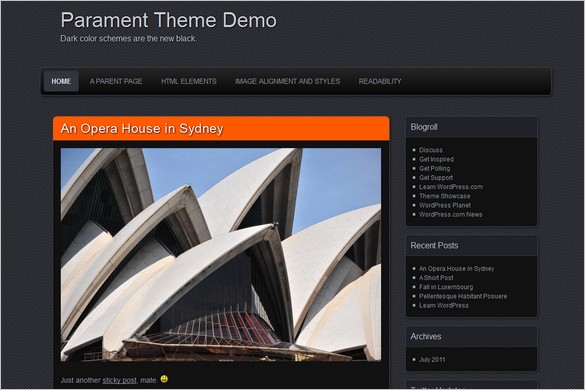 Parament is a free WordPress Theme