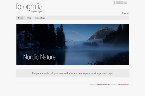 Fotografia is a free WordPress Theme