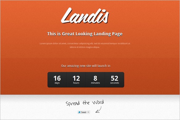 Landis is a free Coming Soon WordPress Theme