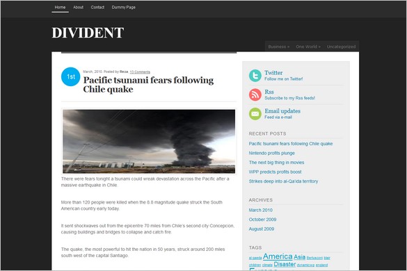 Divident is a free WordPress Theme by Dynamicwp.net