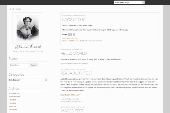 The Frances Wright is a free WordPress Theme