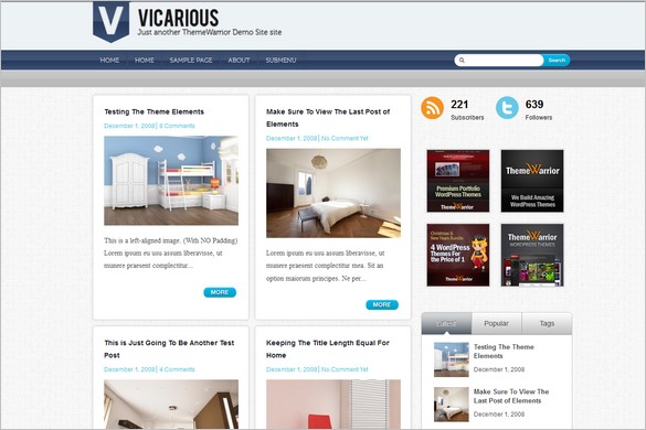 Vicarious is a WordPress Theme by ThemeWarrior