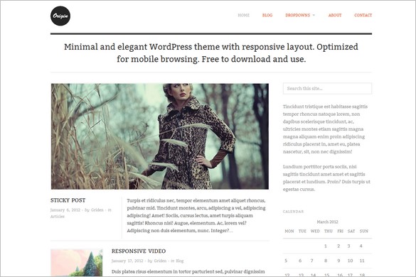 Origin is a free responsive WordPress Theme