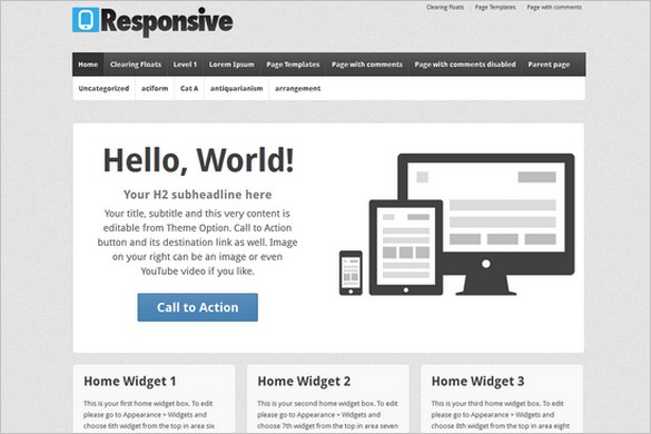 Responsive Theme is a free WordPress Theme by ThemeID