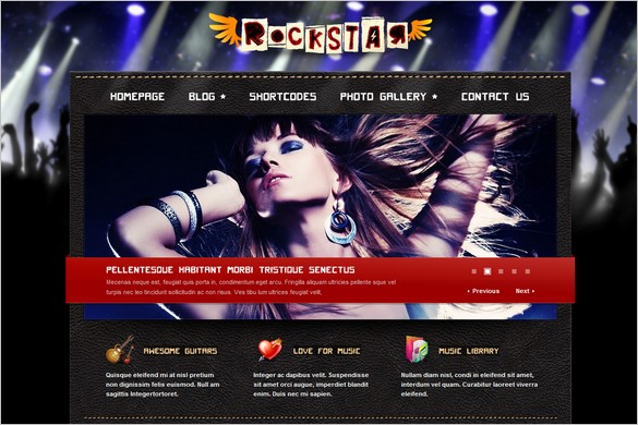 Rockstar is a WordPRess Theme for Music Bands