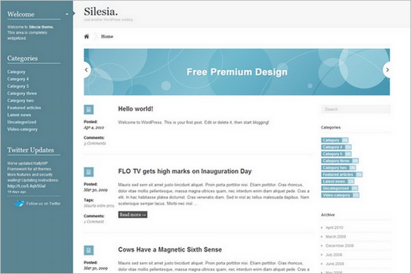 Silesia is a free WordPress Theme by NattyWP