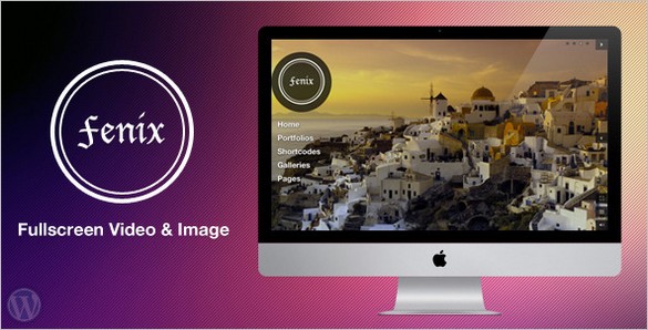 Fenix - Fullscreen Video & Image Background WordPress Theme