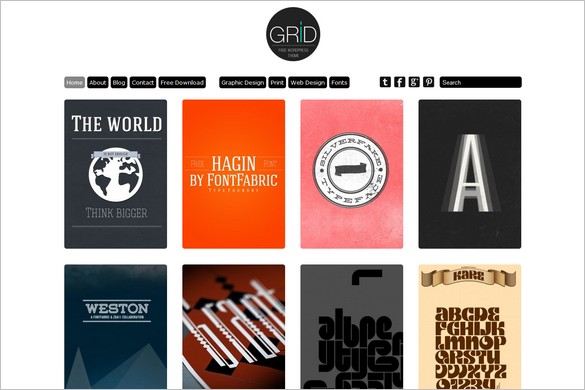 Grid Theme Responsive is a free WordPress Theme by Dessign.net