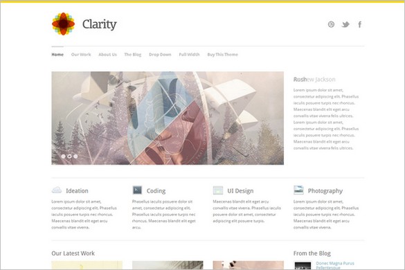 Clarity is a minimal WordPress Theme