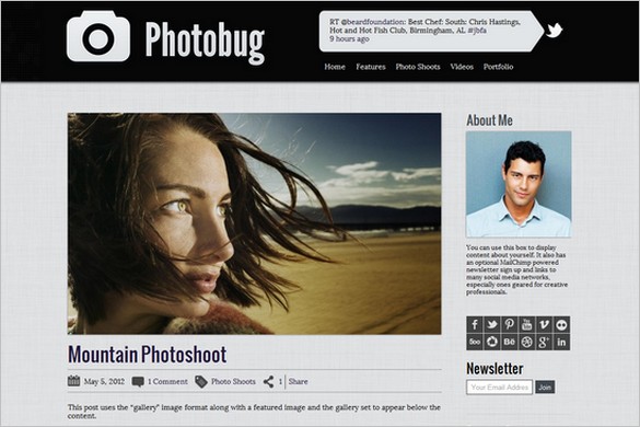 Photobug is a Creative WordPress Theme by Organized Themes