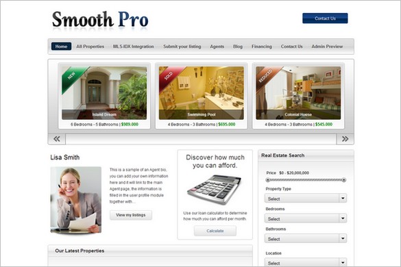 Smooth Pro is a Real Estate WordPress Theme