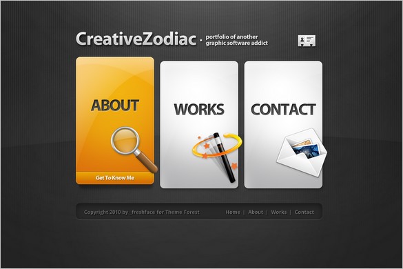 Creative Zodiac is a business card, blog and portfolio WordPress Theme