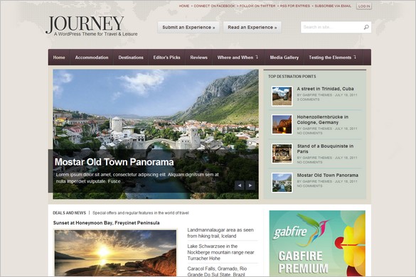 Journey is a Travel WordPress Theme