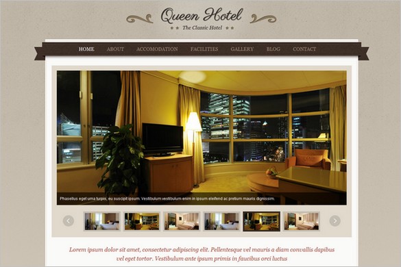 Queen Hotel is a elegant premium WordPress Theme