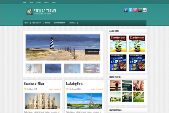 Stellar is a Travel WordPress Theme