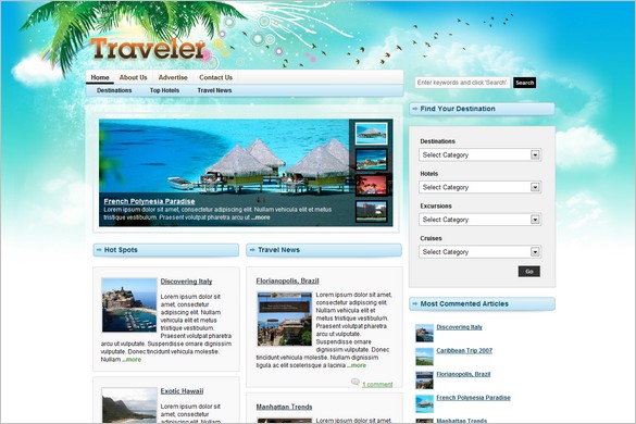 Traveler Magazine is a premium WordPress Theme