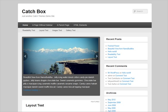 Catch Box is a free WordPress Theme