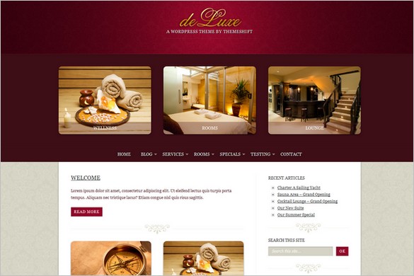 deLuxe is a Hotel WordPress Theme