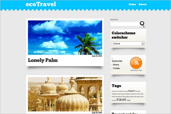 ecoTravel is a Travel WordPress Theme