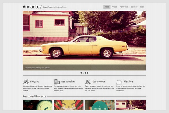 Andante is a Responsive Portfolio WordPress Theme