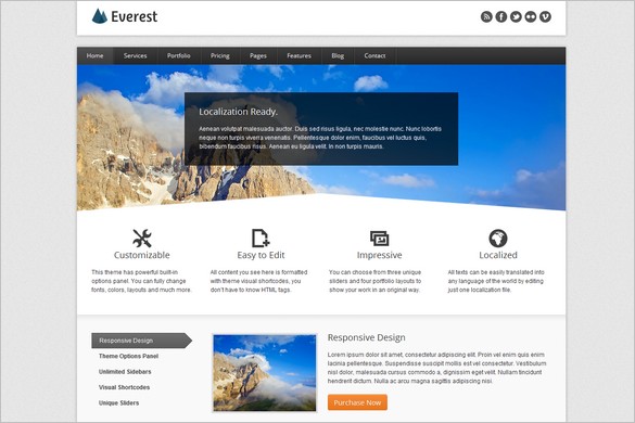 Everest is a Responsive Business WordPress Theme