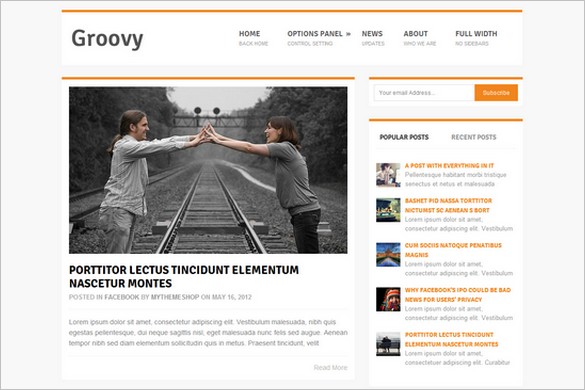 Groovy is a free WordPress theme from MyThemeShop