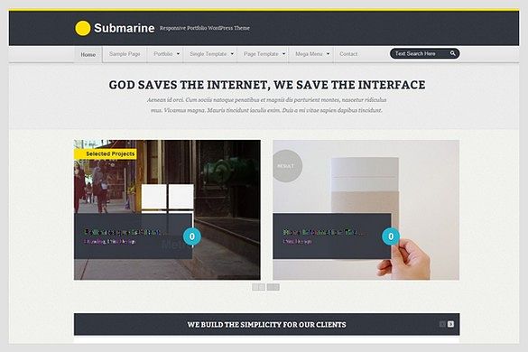 Submarine is a Portfolio WordPress Theme