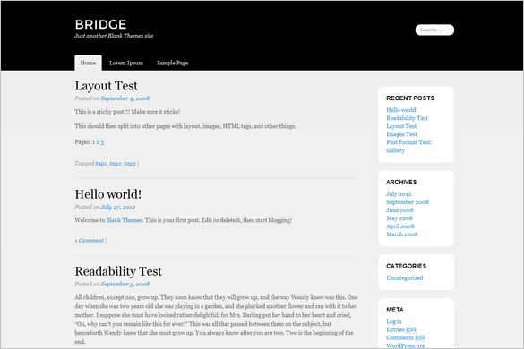 Bridge is a free WordPress Theme