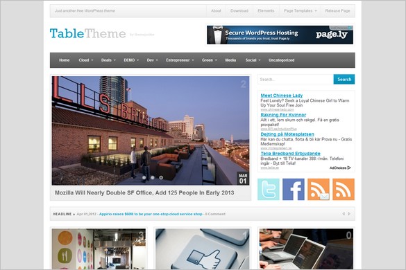 Table is a free WordPress Theme by Theme Junkie