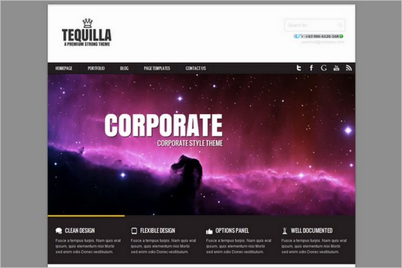 Tequilla is a free Portfolio WordPress Theme by Joolu