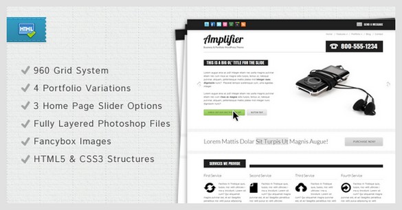 Amplifier is a HTML Business and Portfolio Template