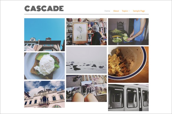 Cascade is a f ree Portfolio WordPress Theme by the Alpine Press