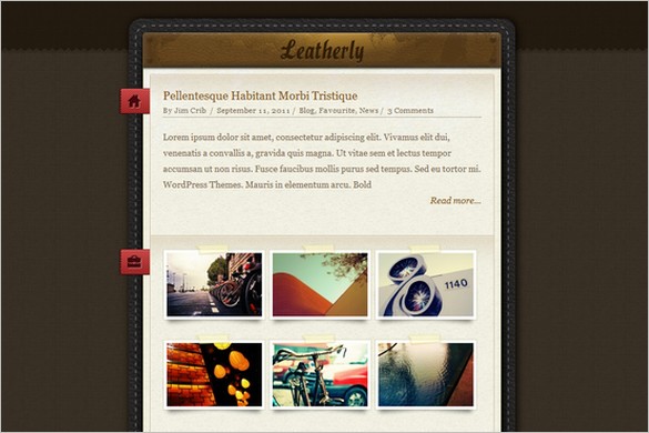 Leatherly is a free one page WordPress Theme by ColorLabs